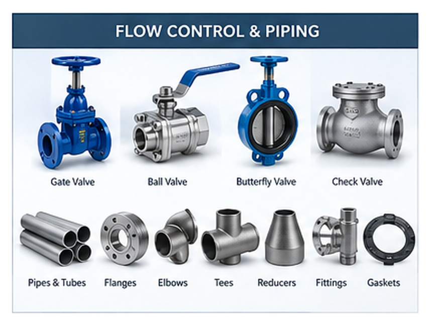 Flow control and piping reference image